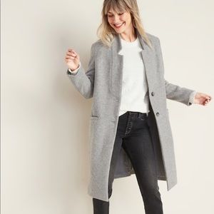 Gray Old Navy Long-Line Peacoat size M